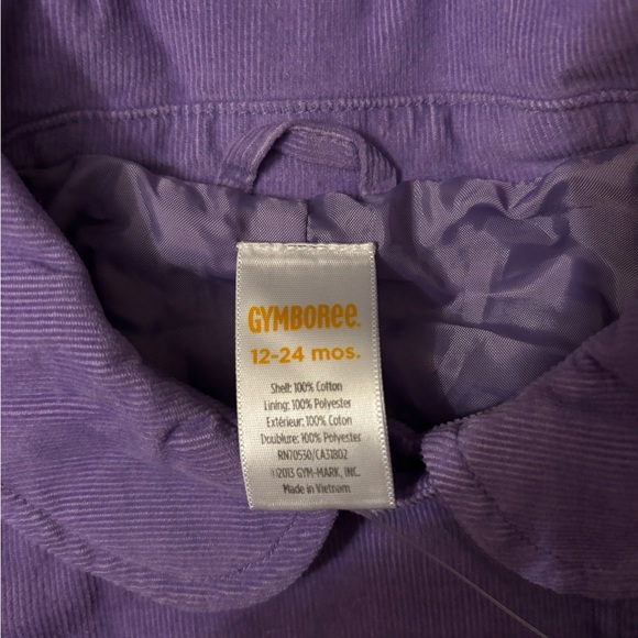Gymboree Lavender Corduroy Pea Coat - Picture 3 of 3